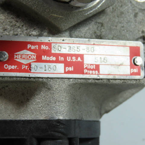 Herion 80-265-80 Pneumatic Solenoid Valve 30-150 PSI with Muffler