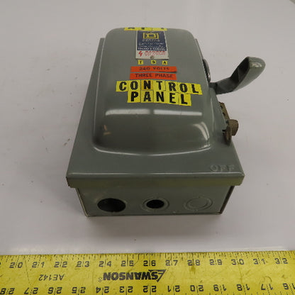 Square D H361 30A 3-Pole Fusible Safety Disconnect Switch 600V 3Ph