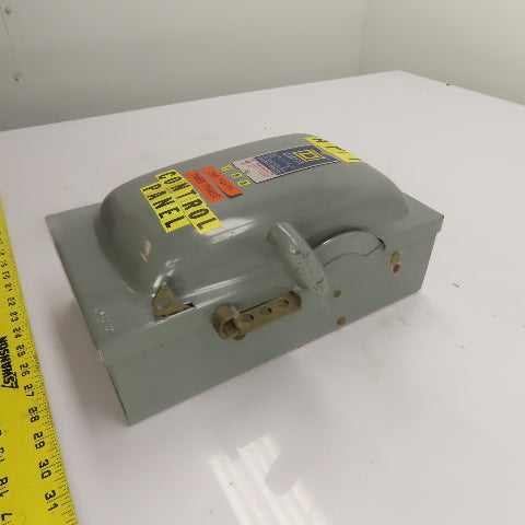 Square D H361 30A 3-Pole Fusible Safety Disconnect Switch 600V 3Ph