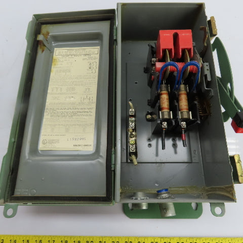 Square D H222NA 60A Fusible General Duty Safety Disconnect Switch 240V