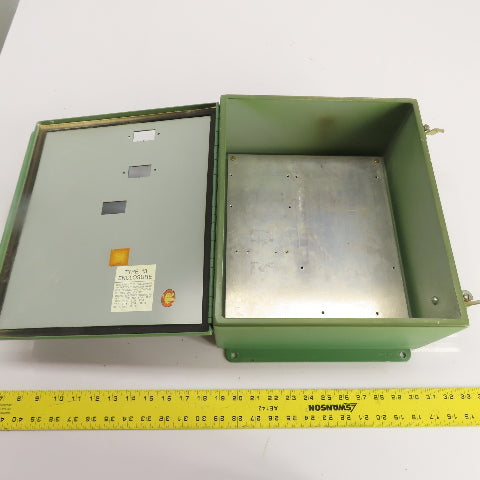 Hoffman 14" x 12" x 6" Type 13 Hinged Electrical Enclosure W/ Back Plate