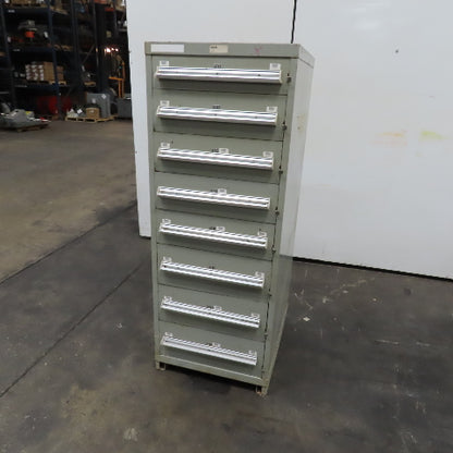 Stanley Vidmar 8 Drawer Small Parts Tools Storage Shop Cabinet 22.5" x 28" x 59"