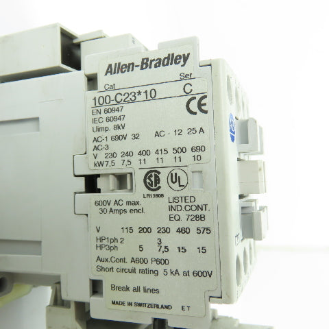 Allen-Bradley 100-C23*10 Contactor 120V Coil w/ 193-EA2FB 3.7-12A Overload Relay
