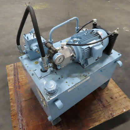 Yuken A22-B-10-3.7-41 Hydraulic Power Unit 100L Capacity 3.7kW 480V 3Ph