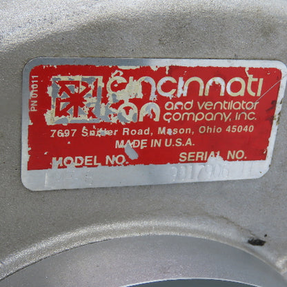 Cincinnati Fan LMF-8 Cast Aluminum Direct Drive Volume Blower 230/460V 3Ph