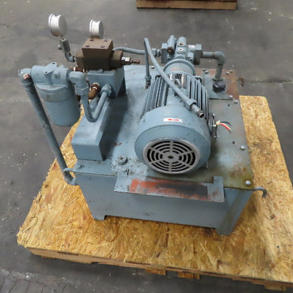 Nachi PVS-1A-22N1-12 23 Gallon Hydraulic Power Unit 3.7kW 480V 3Ph