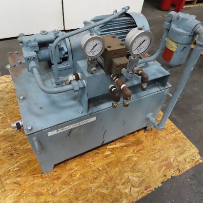 Nachi PVS-1A-22N1-12 23 Gallon Hydraulic Power Unit 3.7kW 480V 3Ph