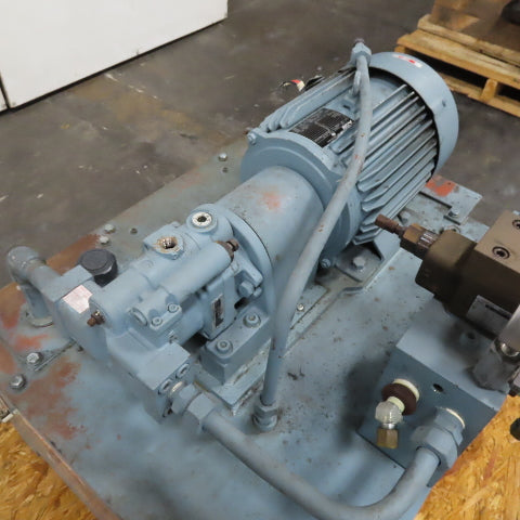 Nachi PVS-1A-22N1-12 23 Gallon Hydraulic Power Unit 3.7kW 480V 3Ph