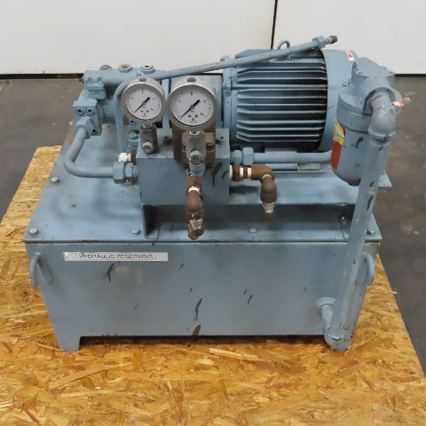 Nachi PVS-1A-22N1-12 23 Gallon Hydraulic Power Unit 3.7kW 480V 3Ph