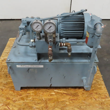 Nachi PVS-1A-22N1-12 23 Gallon Hydraulic Power Unit 3.7kW 480V 3Ph