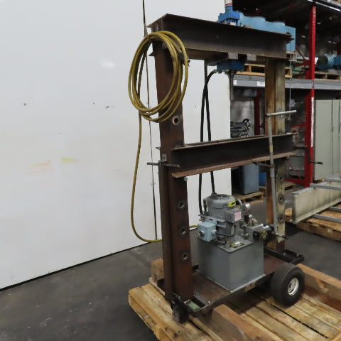 Custom Mobile H-Frame Hydraulic Arbor Press 8" Stroke 3/4Hp 115/230V 1Ph