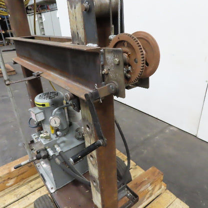 Custom Mobile H-Frame Hydraulic Arbor Press 8" Stroke 3/4Hp 115/230V 1Ph