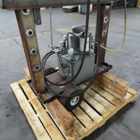Custom Mobile H-Frame Hydraulic Arbor Press 8" Stroke 3/4Hp 115/230V 1Ph