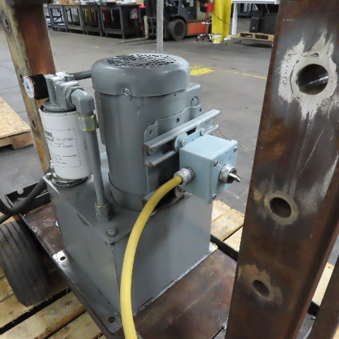 Custom Mobile H-Frame Hydraulic Arbor Press 8" Stroke 3/4Hp 115/230V 1Ph