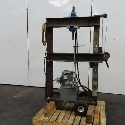 Custom Mobile H-Frame Hydraulic Arbor Press 8" Stroke 3/4Hp 115/230V 1Ph