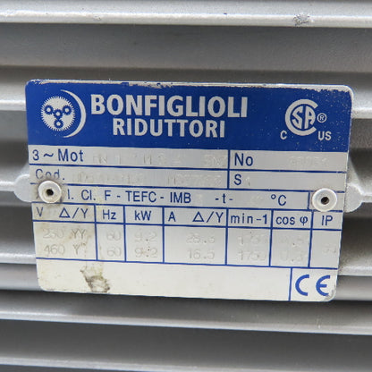 Bonfiglioli Riduttori BN 132 M B 4 9.2kW Electric Motor 230YY/460YV 1750RPM 3Ph