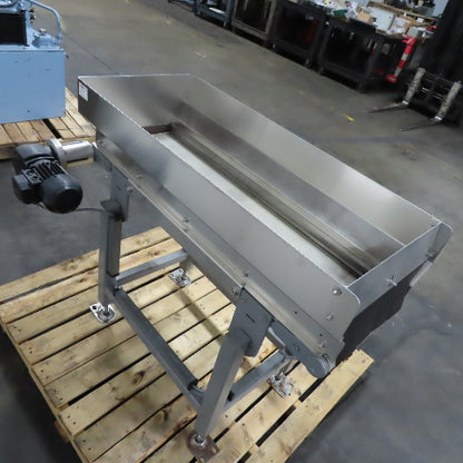 RNA BUW100 11-3/4" x 40" Stainless Steel Hopper Belt Conveyor 2FPM 400/230V 50Hz