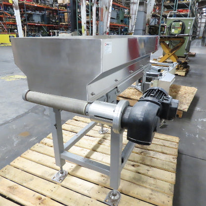 RNA BUW100 11-3/4" x 40" Stainless Steel Hopper Belt Conveyor 2FPM 400/230V 50Hz