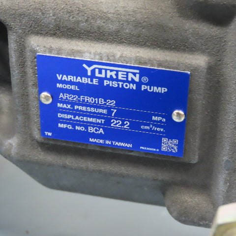 Yuken YA22-B-10-3.7 Hydraulic Power Unit 100L Capacity 3.7kW 480V 3Ph