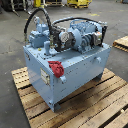 Yuken YA22-B-10-3.7 Hydraulic Power Unit 100L Capacity 3.7kW 480V 3Ph