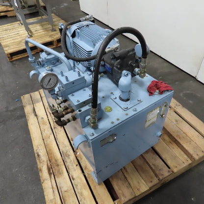 Yuken YA22-B-10-3.7 Hydraulic Power Unit 100L Capacity 3.7kW 480V 3Ph