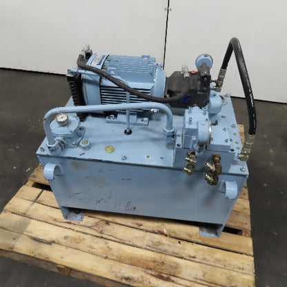 Yuken YA22-B-10-3.7 Hydraulic Power Unit 100L Capacity 3.7kW 480V 3Ph