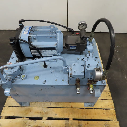 Yuken YA22-B-10-3.7-41 Hydraulic Power Unit 100L Capacity 3.7kW 480V 3Ph