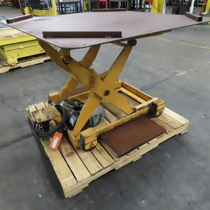 Econo-Lift SL24-30-TTP 48" x 48" Rotating Scissor Lift Table 1.5 Ton 115V 1Ph