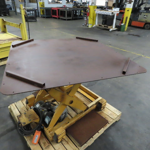 Econo-Lift SL24-30-TTP 48" x 48" Rotating Scissor Lift Table 1.5 Ton 115V 1Ph