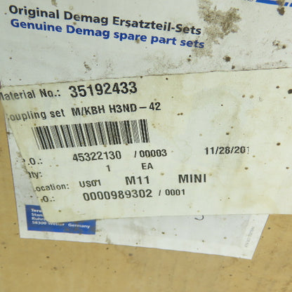 Demag M/KBH H3ND-42 35192433 Coupling Set M/KBH H3ND-42