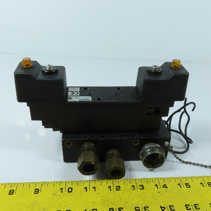 Parker L7652441153B Manifold Solenoid Valve 150 PSIG Max 120V 60Hz 110V 50Hz