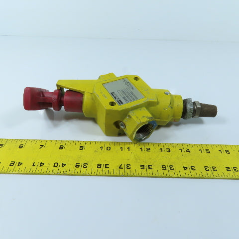 Parker LV6N6B Lockout Safety Exhaust Valve 300 PSI Max 3-Way with Vent Muffler