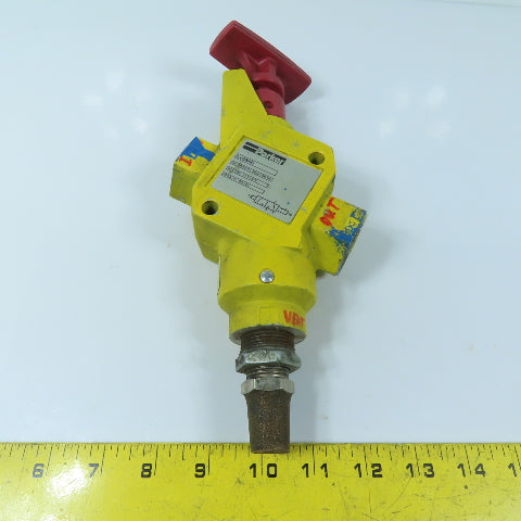 Parker LV6N6B Lockout Safety Exhaust Valve 300 PSI Max 3-Way with Vent Muffler