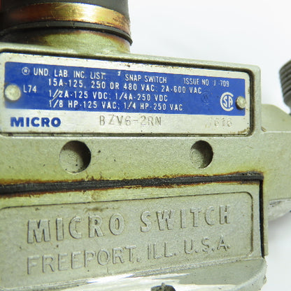 Micro Switch BZV6-2RN Micro Limit Switch 250/480VAC 125/250VDC