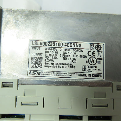 LS LSLV0022S100-4EONNS S100 3HP AC Variable Speed Drive Inverter 380-480V 3Ph