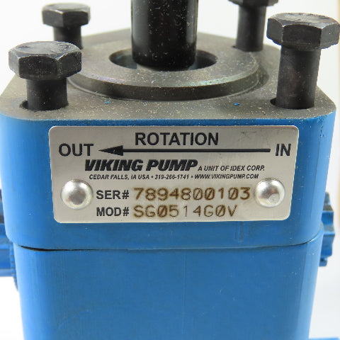 Viking Pump SG0514G0V Spur Gear Pump 0.75" NPT Cast Iron