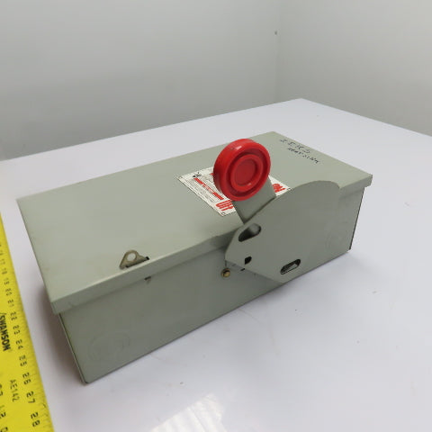 Eaton DH361FGK 30A Fusible Safety Disconnect Switch 600V 3-Pole
