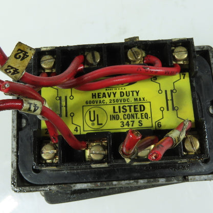 Rees 347S Heavy Duty Palm Button Switch 600VAC 250VDC