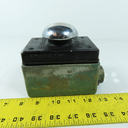 Rees 347S Heavy Duty Mushroom Head Palm Button Switch 600VAC 250VDC