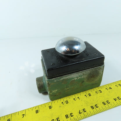 Rees 347S Heavy Duty Mushroom Head Palm Button Switch 600VAC 250VDC