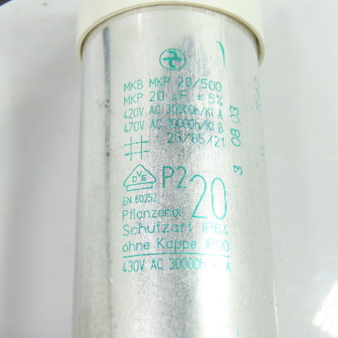 MKB MKP 20/500 20 uF 420V 470V AC Cylindrical Motor Capacitor P2 20