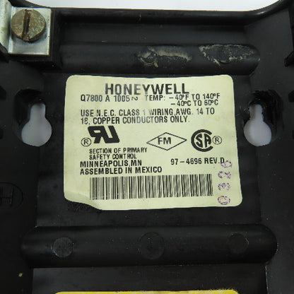 Honeywell Q7800A1005 Q7800A 22-Terminal Burner Subbase