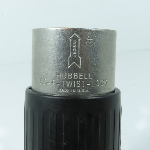 Hubbell HBL7765C Heavy Duty 3P 4W Twist Lock Male Plug Connector 50A