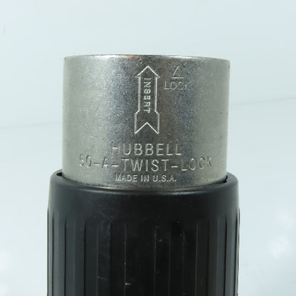 Hubbell HBL7765C Heavy Duty 3P 4W Twist Lock Male Plug Connector 50A