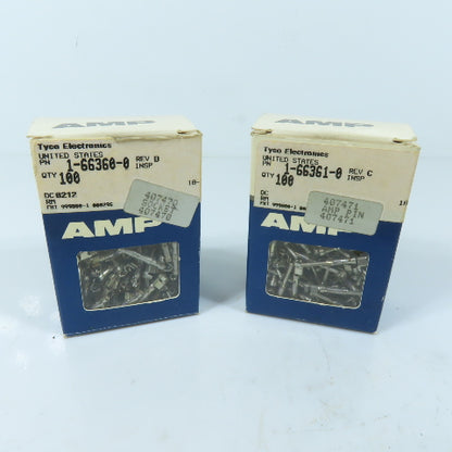Tyco 1-66361-0 1-66360-0 Type III+ Crimp Pin and Socket Contacts Lot OF 100 Sets