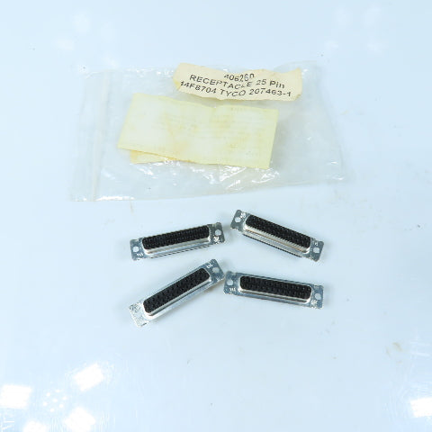 Tyco 44F8704 207463-1 25 Pin D-Sub Receptacle Connectors Lot of 4