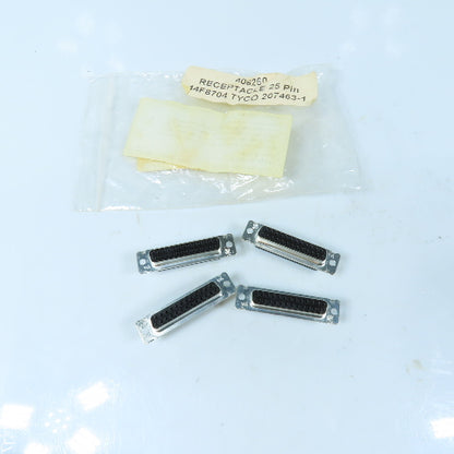 Tyco 44F8704 207463-1 25 Pin D-Sub Receptacle Connectors Lot of 4