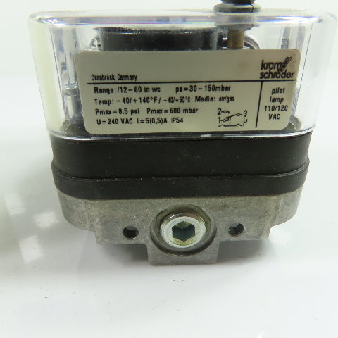Kromschroder 84447982 DG150NT Gas Pressure Switch 12-60 in wc 240VAC NEW