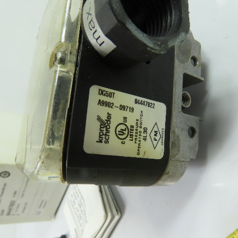 Kromschroder 84447822 DG50T Gas Pressure Switch 1/4" NPT 1-20 in wc 2.5-50mbar