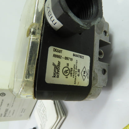 Kromschroder 84447822 DG50T Gas Pressure Switch 1/4" NPT 1-20 in wc 2.5-50mbar